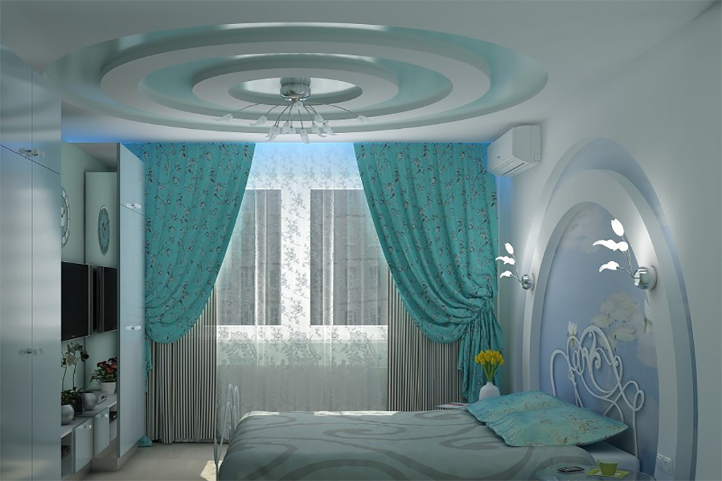 Натяжной потолок в спальне, детской, зале Натяжной потолок в спальне, детской, зале